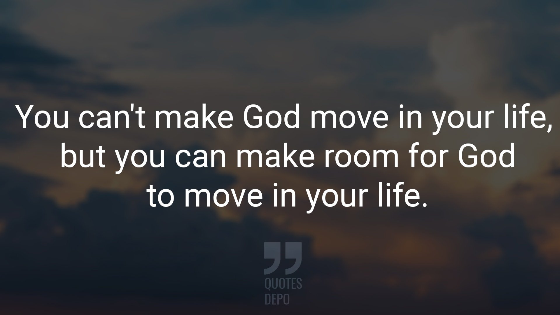 You Can't Make God Move in Your Life