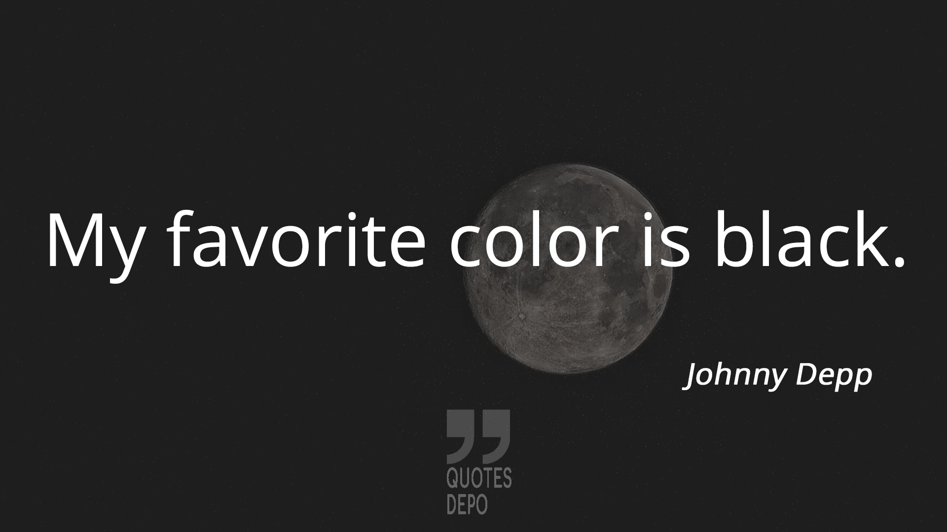 my favorite color is black - johnny depp quotes