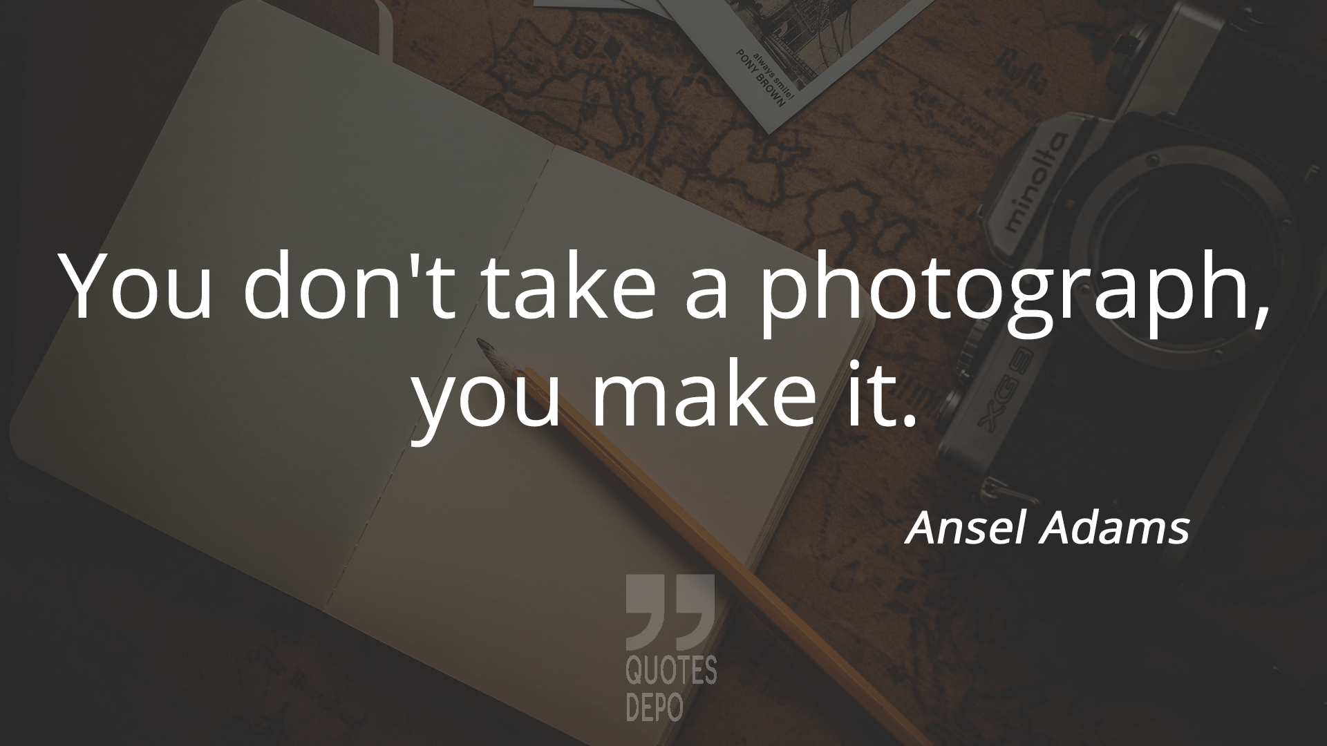 you don't take a photograph you make it - ansel adams quotes